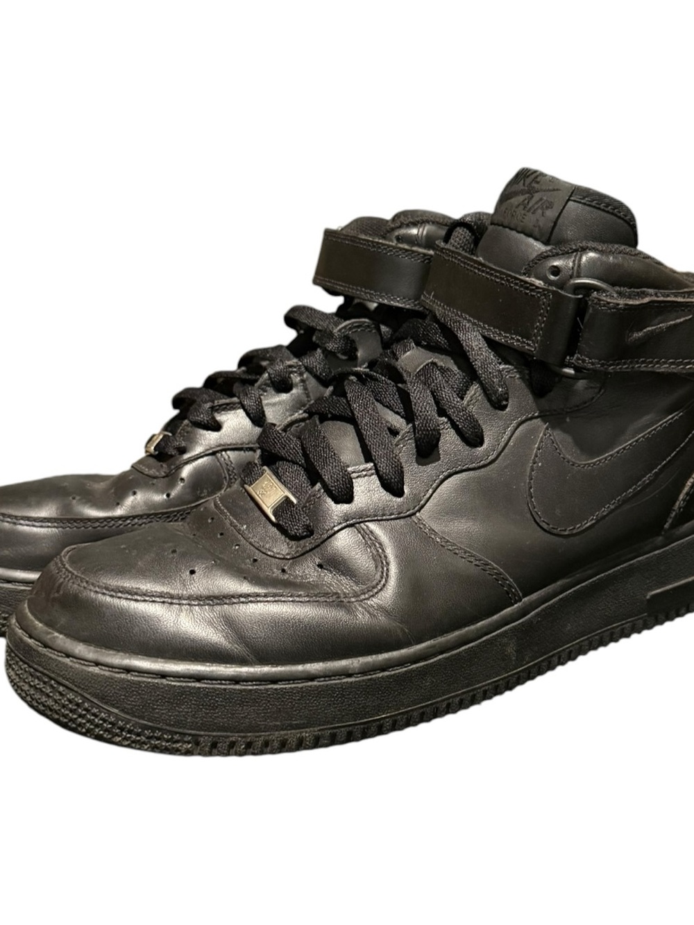 Nike Air Force 1 '07 Mid Triple Black Men’s Sneakers Size 10.5